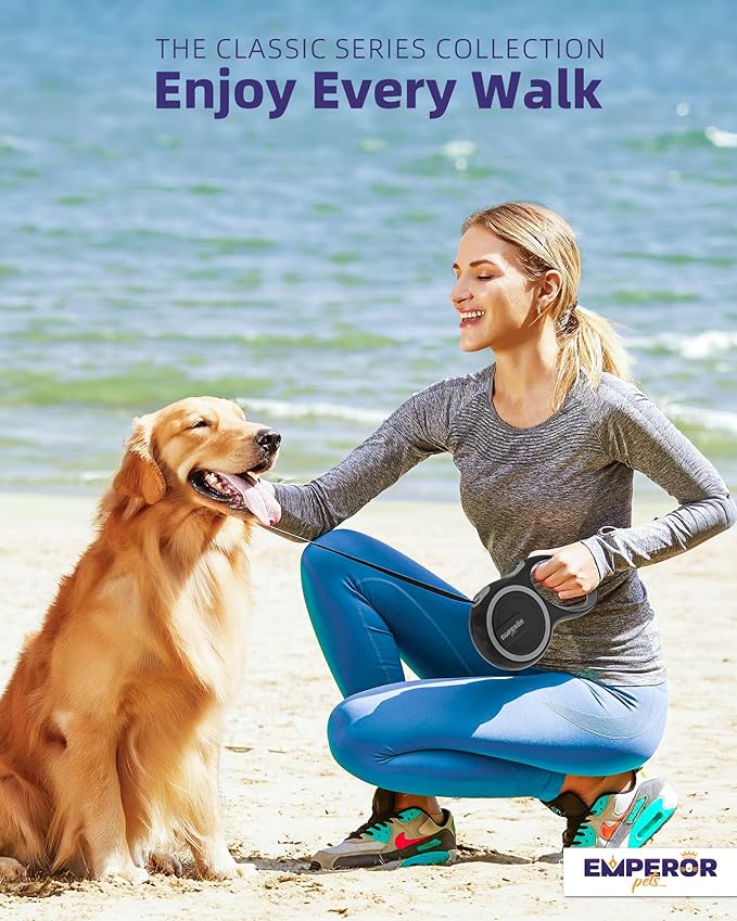 Emperor Pets 26 ft Retractable Dog Leash 110lb, Heavy 26 ft, -GY26