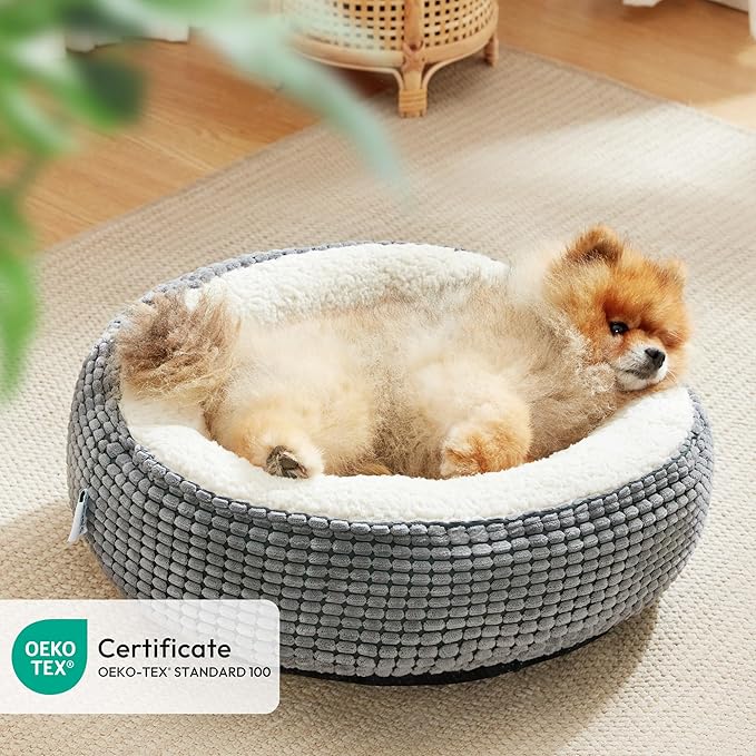 Love's cabin Round Donut Cat and Dog Cushion Bed 20in Pet