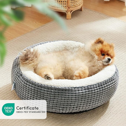 Love's cabin Round Donut Cat and Dog Cushion Bed 20in Pet