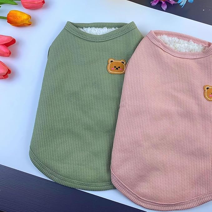 Fleece Cotton Dog Shirt Winter Warm Lightweight Pet