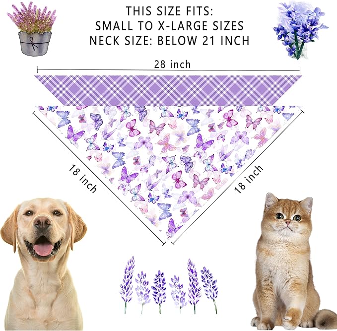 Spring Dog Bandanas 2 Pack,