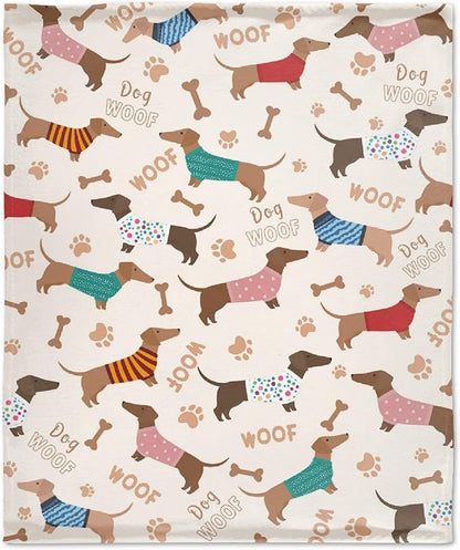 Dachshund Dogs Blanket Gifts for Pet Dog Lovers Girls Boys 120x90 in