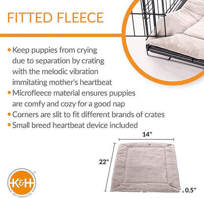 K&H Pet Products Mother’s Heartbeat Puppy Crate Pad for Dogs 14" X 22"