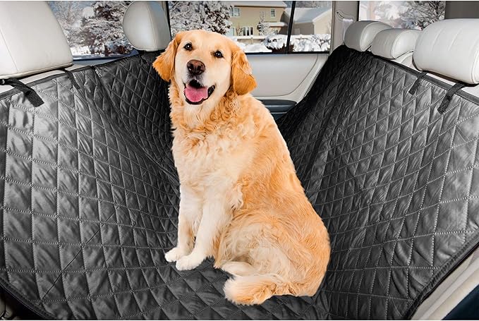Furhaven Universal Water-Resistant Quilted Hammock-Style Backseat or Cargo Area Protector