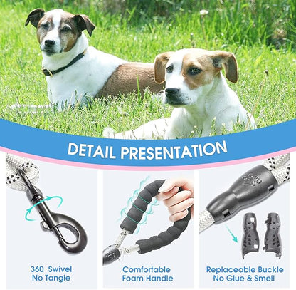 BAAPET 2/4/5/6 FT Dog Leash with Comfortable Padded Handle and Highly Reflective Threads for Small Medium and Large Dogs (2FT-1/2''