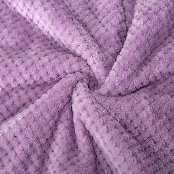 Fuzzy Blanket or Fluffy Blanket for Baby Girl or boy (40" x 48", DG-Lavender)