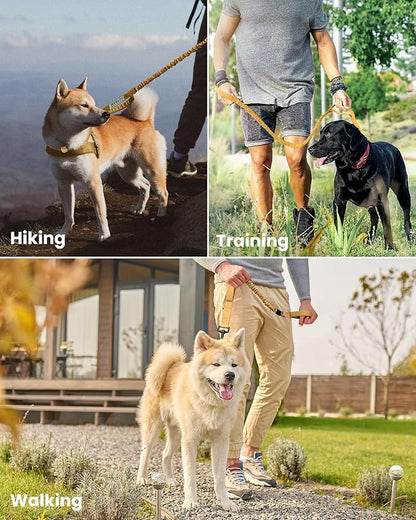 OutdoorMaster Bungee Dog Leash 2 Padded Leash,1 Seat 4 FT