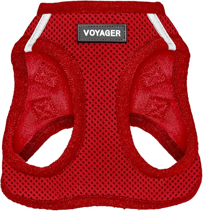 Voyager Step-in Air Dog Harness - All Weather Mesh Step in Vest Harness for Small and Medium Dogs and Cats by Best Pet Supplies - Harness (Red), XL (Chest: 20.5-23")