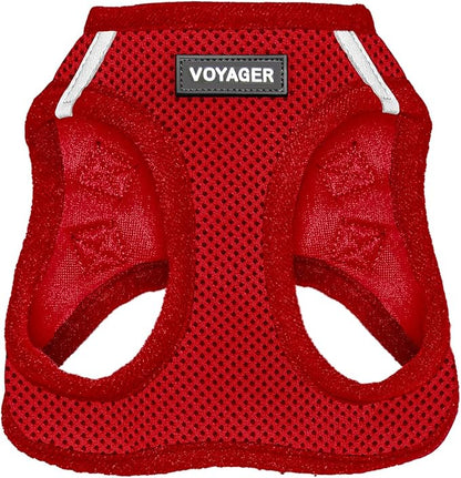 Voyager Step-in Air Dog Harness - All Weather Mesh Step in Vest Harness for Small and Medium Dogs and Cats by Best Pet Supplies - Harness (Red), XL (Chest: 20.5-23")