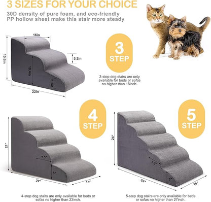 Dog Stairs for Bed 5-Step Dog 24" High