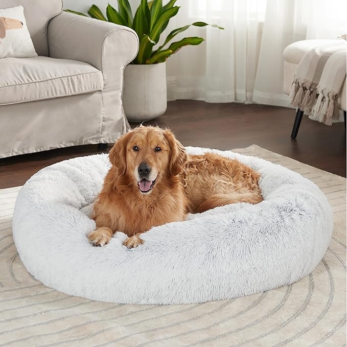 Bedsure Calming Dog Bed for Extra Large Dogs 45 inches 125 lbs
