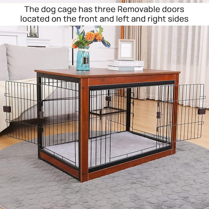 37.8 x 23.6 x 27.1 Inches Dog Crate Furniture Style for Small Medium Pets