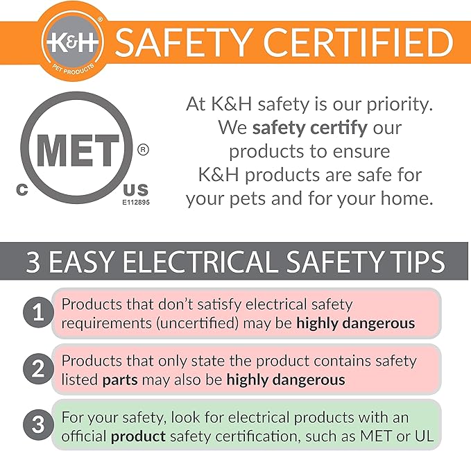 K&H Pet Products Lectro-Soft Outdoor Heated Dog and Cat Bed 19 X 24 Inches