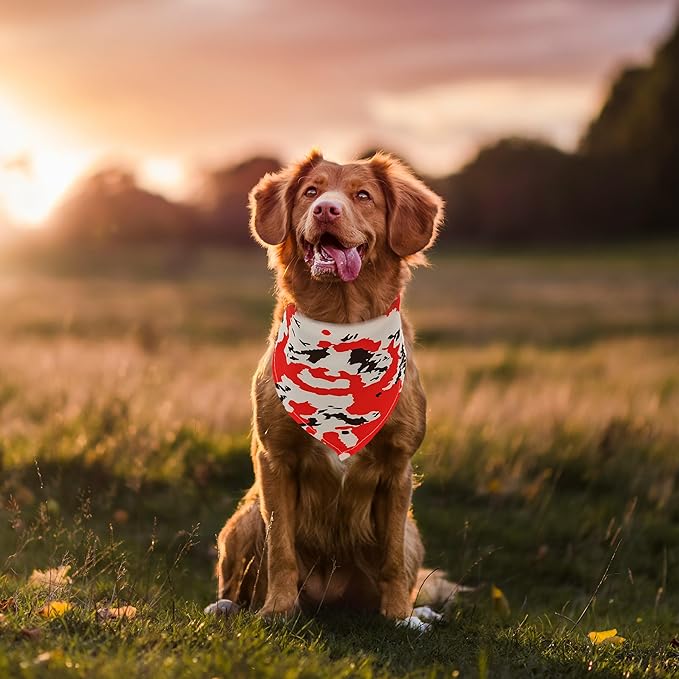 10PCS Dog Bandanas Tie Dye for Medium Breed Dog Bandanas Pack Kerchief Washable Triangle Bibs Head Scarves Scarfs for Boys and Girls Grooming Accessories Costume