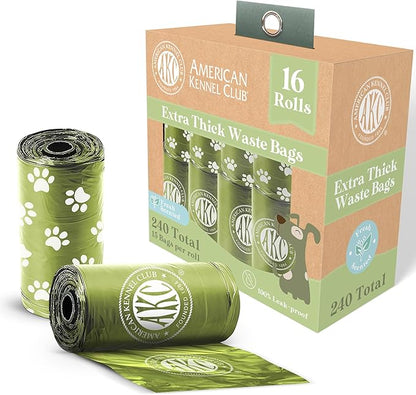 AKC Dog Poop Bags 16 Refill 240 Count