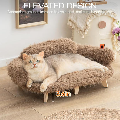 MEWOOFUN Removable Washable Cover Cat Bed 26"x18.3"x8.5" Elevated
