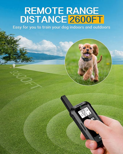 Dog Shock Collar with Remote 2600FT Dog 3 Training IPX7 Waterproof