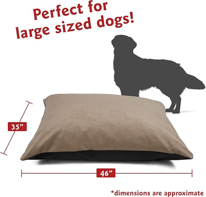 Majestic Pet Rectangle Large Dog Bed Washable – Non Slip Comfy Pet Bed – Dog Crate Bed Super Value Pillow Dog Bed – Dog Kennel Bed for Sleeping 46 x 35 Inch