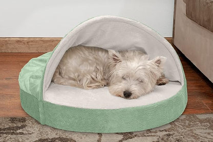 Furhaven 26" Round Cooling Gel Dog Bed for Medium/Small Dogs w/ Removable Washable Cover 30 lbs 26-inch
