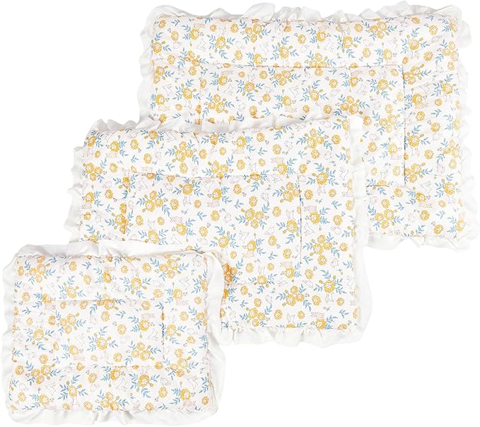 Floral Dog Dog Bed Mat Plush Kennel Pad