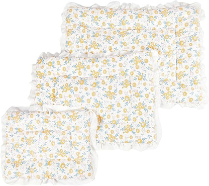 Floral Dog Dog Bed Mat Plush Kennel Pad