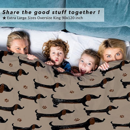 Dachshund Dog Blankets Puppy Blanket 80x60 in