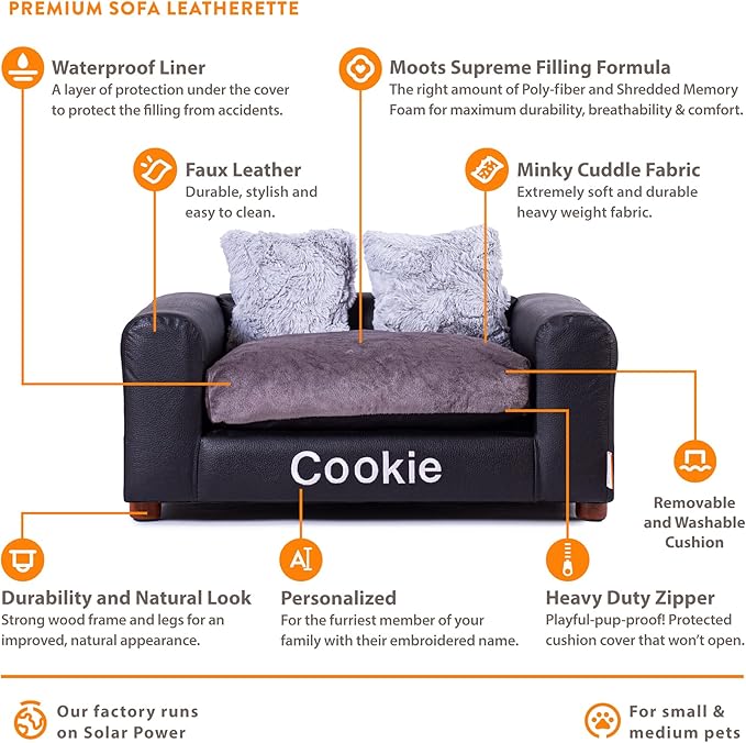 Moots Premium Leatherette Sofa Pet Bed