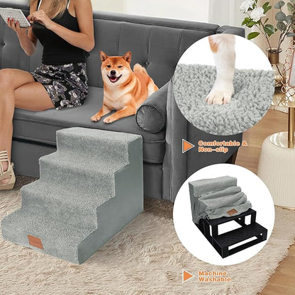 Topmart Dog Stairs for Small Dogs 4-Step,16”H, Pet