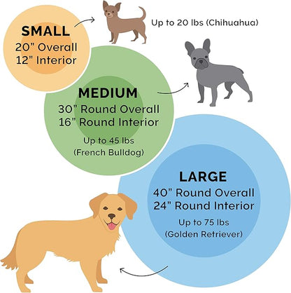 Furhaven 30" Round Donut Dog Bed for Medium/Small Dogs 45 lbs