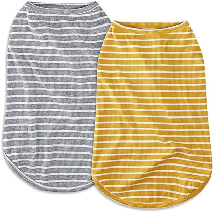 Koneseve Dog Shirt Vest Lightweight Stretchy Dog T-Shirts 2 Pack