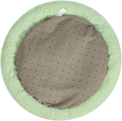 WONDER MIRACLE Fuzzy Deluxe Pet Beds, Super Plush Dog or Cat Beds Ideal for Dog Crates, Machine Wash & Dryer Friendly (24" x 24", Pastel Green)