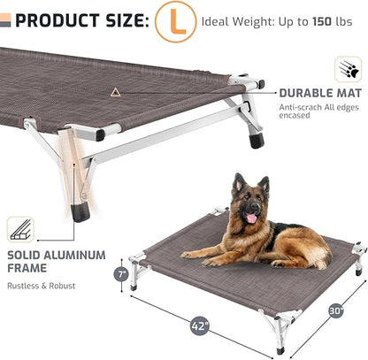 Elevated Cooling Cots Dog Bed: Raised Outdoor & Indoor Pet Cot
