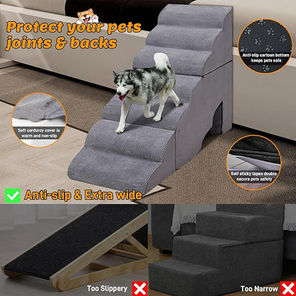 32 Inches Dog Stairs& Steps for High Beds 30D Density