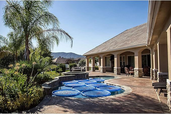 Solar Sun Rings UV Resistant Above Ground Inground Swimming Pool Hot Tub Spa Heating Accessory Circular Heater Solar Cover (9 Pack)