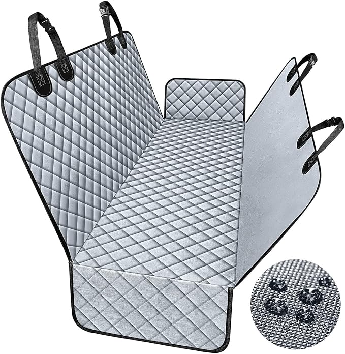 Dog Car Seat Cover for Back Seat Protection,600D Heavy SUVs(Gray,53"×57") (005)