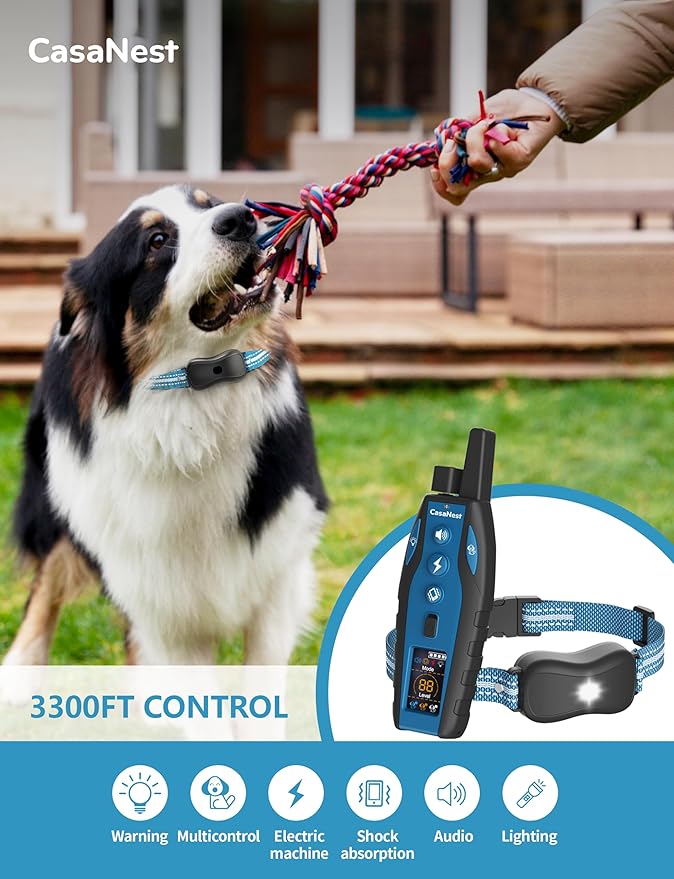 Dog Shock Collar with Remote 3300Ft Dog 60-100lbs Waterproof,