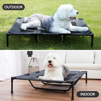 Elevated Dog Bed 49"x37"x9" Grey