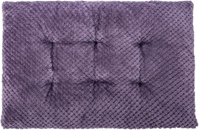 WONDER MIRACLE Fuzzy Deluxe Pet Beds, Super Plush Dog or Cat Beds Ideal for Dog Crates, Machine Wash & Dryer Friendly (15" x 23", S-Grape Purple)