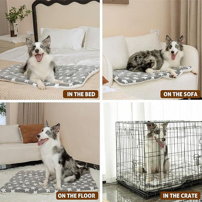Mora Pets Dog Bed Crate Pad Ultra Soft 22-Inch Grey