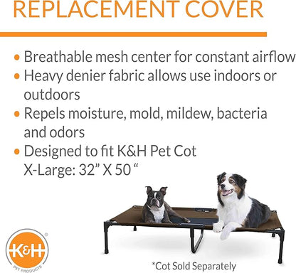 K&H Pet Products Elevated Cooling Outdoor Dog Bed 50 X 32 Inches