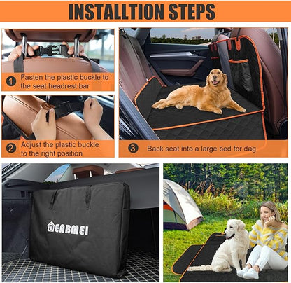 Back Seat Extender for Dogs Hard Bottom Dog 330lbs-Waterproof Dog