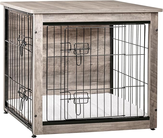 DWANTON Dog Crate Furniture with Cushion 27.2" L,