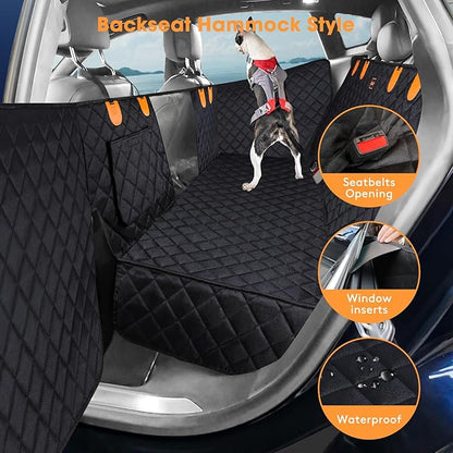 MIXJOY Dog Car Cover for Back Seat and Door Protector Waterproof Dog Seat Covers for Cars 1 Dog
