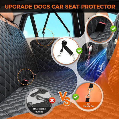 Hard Bottom Hold 400lbs Dog Car Seat Cover for Back Seat 7 Layer 40%, Thickened