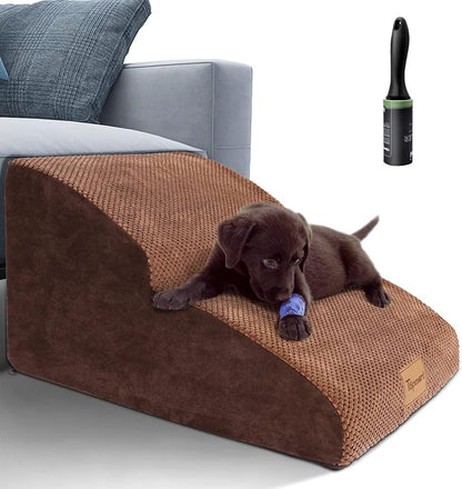 Topmart High Density Extended Foam Dog Ramp&Steps 2-Step,11.8" H)