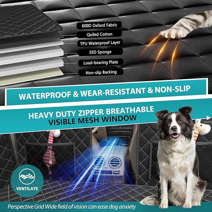 Back Seat Extender for Dogs 400lbs, Sturdy