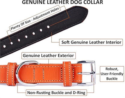 Soft Leather Dog Collar