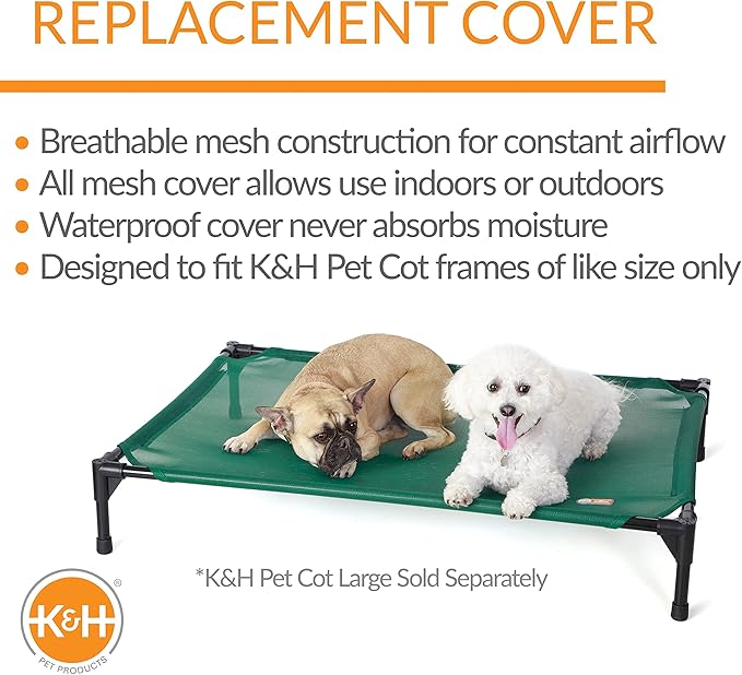 K&H Pet Products Elevated Cooling Outdoor Dog Bed 42 X 30 Inches