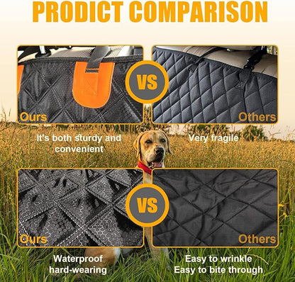 Dog Car Seat Cover for Back Seat 100% Waterproof