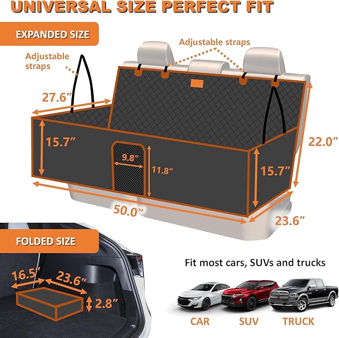 Back Seat Extender for Dogs Cats